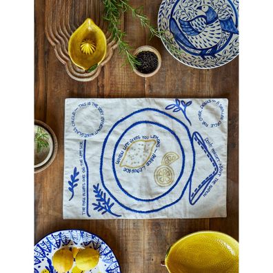Prestieranie s prímesou ľanu 33x48 cm Limone – Bloomingville