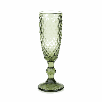 Poháre na na šampanské, set 4 ks, 150 ml, farebné, retro, VERITAS TYP 4