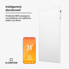 Klarstein Wonderwall Air Smart 600, infračervený ohrievač, 60 x 100 cm, 600 W, aplikácia