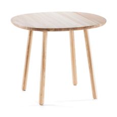 Prírodný jedálenský stôl z masívu EMKO Naïve, ⌀ 90 cm