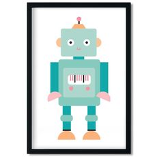 Pastelowe Love Detský plagát ROBOT na stenu Zvoľte rozmer: 30 x 40 cm