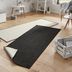 NORTHRUGS - Hanse Home koberce Behúň Twin-Wendeteppiche 103096 black cream – na von aj na doma - 80x250 cm