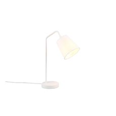 Biela stolová lampa s textilným tienidlom (výška 45 cm) Buddy – Trio