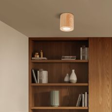 Brilagi -Kúpeľňové bodové svietidlo MIA 1xGU10/30W/230V 84x80 mm dekor duba IP44