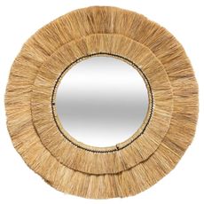 Atmosphera - Nástenné zrkadlo ALBA pr. 57 cm rafia
