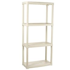 Regál plastový T60/4E ecru 133x60x30 cm – 4 police/20kg