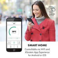 Klarstein Bansin Smart 1500, konvektor, 1500 W, ovládanie cez aplikáciu