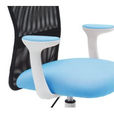 Detská stolička Neoseat MONKEY WHITE s podnožou — látka, biela / svetlo modrá