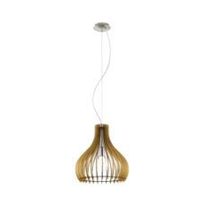 Eglo 61916 - Luster na lanku TINDORI 1xE27/60W/230V pr. 38 cm hnedá