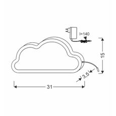 LED detská stolová lampa CLOUD LED/11W/230V ružová