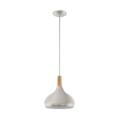 Eglo 901181-Luster na lanku SABINAR 1xE27/60W/230V pr.28cm strieborná