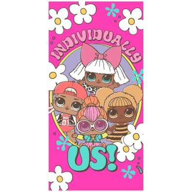 Dievčenská bavlnená osuška L.O.L. Surprise - motív Individualy Us! - 100% bavlna - 70 x 140 cm