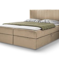 Wilsondo Čalúnená boxspring posteľ Kayla - béžová Rozmer: 160x200