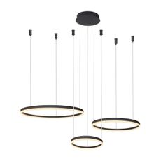 Azzardo AZ4972 - LED Stmievateľný luster na lanku HALO LED/120W/230V čierna + DO