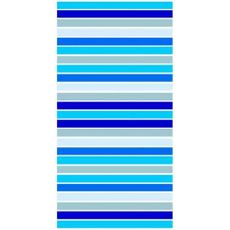 Veľká plážová osuška s motívom Blue Stripes - 100% bavlna s vysokou gramážou 420g/m² - nadštandardný rozmer 90×165cm