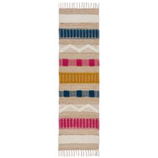 Flair Rugs koberce Behúň Jubilant Medina Jute Natural/Multi - 60x230 cm