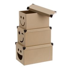Kartónové detské úložné boxy v súprave 10 ks Smile – Casa Selección