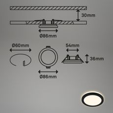 Briloner - SADA 3x LED Kúpeľňové podhľadové svietidlo LED/3W/230V IP44