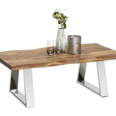 Novel KONFERENČNÝ STOLÍK, farba indického palisandra, farba ušľachtilej ocele, drevo, kov, 110/60/40 cm