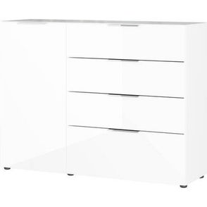 Premium Living ŠIROKÁ KOMODA, biela, 134/102/42 cm