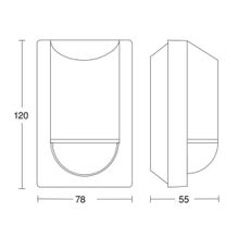Steinel 064907 - Vonkajší senzor pohybu IS 2180 ECO 230V IP54 antracit