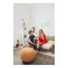 Pieskovohnedý puf na sedenie Bonami Essentials Jagger
