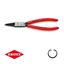 Kliešte na poistné krúžky 180 mm, vnútorné rovné. Knipex - 44 11 J2 - DIN 5265 C. Leštené, potiahnuté plastom