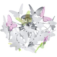 REALITY Stropné svietidlo BUTTERFLY chróm 3 x G9 max. 28 W, pr. 45 x 28 cm