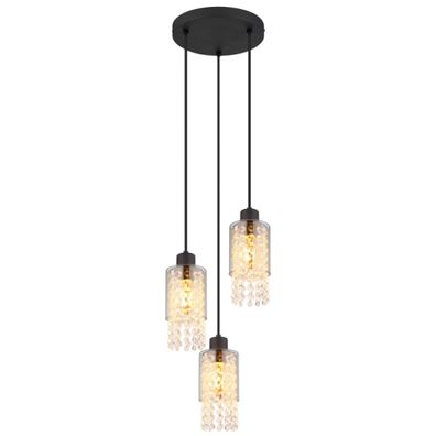 Globo 15799-3H - Luster na lanku BACKEY 3xE27/40W/230V pr. 25 cm čierna