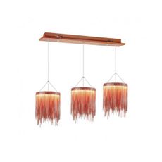 LED Luster na lanku CASCATA COPPER 3xLED/54W/230V