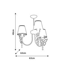 Detský luster na tyči CHARLOTTE 3xE14/40W/230V