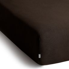 Tmavohnedá napínacia plachta jersey 180x200 cm Amber – Restilo