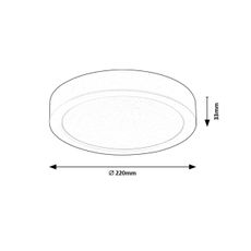 Rabalux 71206 - LED Stropné svietidlo SHAUN LED/24W/230V pr. 22 cm biela