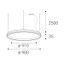 LED2 - LED Stmievateľný luster na lanku BELLA LED/80W/230V 3000K/4000K hnedá