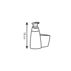 Dávkovač saponátu CLEAN KIT 350 ml, s miestom pre špongiu