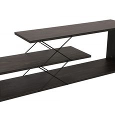 Hanah Home TV stolík Zigzag 120 cm tmavo hnedý