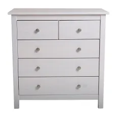 Biela vysoká komoda z borovicového dreva 79x80 cm Berna – Marckeric
