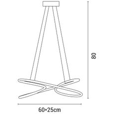 LED Luster na lanku LED/40W/230V 4000K čierna