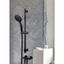 Čierny sprchový set z nerezovej ocele 66 cm Young - Wenko