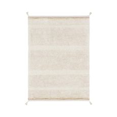 Krémový prateľný ručne tkaný bavlnený koberec 120x160 cm Bloom Natural – Lorena Canals