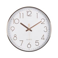 Nástenné hodiny 1xAA 29 cm biela/rose gold