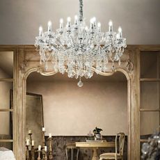 Ideal Lux - Krištáľový luster na reťazi FLORIAN 18xE14/40W/230V pr. 86 cm číra