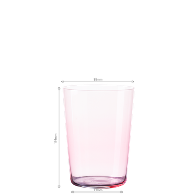 Poháre Tumbler červené 515 ml set 6 ks – 21st Century Glas Lunasol META Glass - 322663