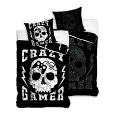 Bavlnené posteľné obliečky Crazy Gamer - so svietiacim efektom - 100% bavlna Renforcé - 70 x 90 cm + 140 x 200 cm