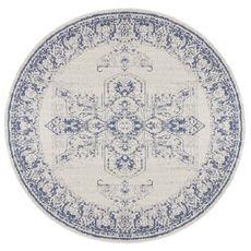 NORTHRUGS - Hanse Home koberce Kusový koberec Twin Supreme 104138 Blue / Cream kruh – na von aj na doma - 140x140 (priemer) kruh cm