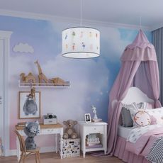 Sollux SL.1417 - Detský luster na lanku FAIRY 1xE27/15W/230V pr. 40 cm