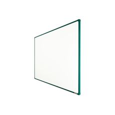 Biela magnetická popisovacia tabuľa s keramickým povrchom boardOK, 1500 x 1200 mm, zelený rám
