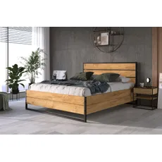 BMS Group Posteľ z dubového dreva LOFT 180x200cm výklopná