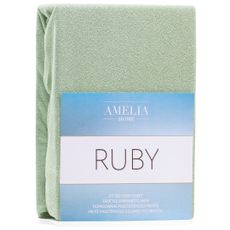 Froté plachta s gumou AmeliaHome Ruby olivová, velikost 220-240x220