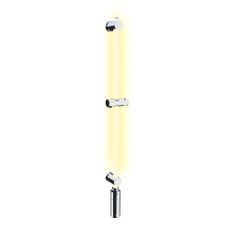 Nástenná sprchová tyč v striebornej farbe 94 cm LED – Wenko
